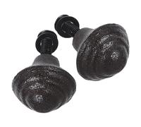OSALADI 2 Tiradores Redondos de Hierro Fundido Vintage Negro para Armarios y Cajones, Diseño Versátil y Resistente a Rayaduras, Ideales para Interiores Estilo Cottage Vintage