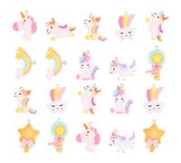 OSALADI 20 piezas Colgantes de Resina de Unicornio y para Joyería DIY Accesorios Lúdicos y Estilos