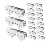 OSALADI 20 Piezas Polea De Gabinete De Exhibición Ruedas Para Muebles Reemplazo Del Rodillo De La Puerta Cambio De Puerta Corredera Reemplazo De Polea De Ventana Acero Inoxidable Plata