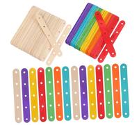 OSALADI 200 Piezas Palitos de Madera para Manualidades con Colores Surtidos Gruesos y Largos Material Seguro para Actividades Escolares y Proyectos de Scrapbooking