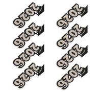 OSALADI 2026 Parches Termoadhesivos Bordados 8 Piezas Negro y Dorado para Ropa Mochilas y Sombreros Parche para Coser Decoración Graduación Aplicación Fácil Calor