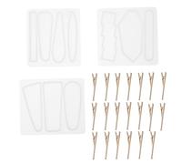 OSALADI 23 Piezas Molpara Pasadores de Pelo Set para Diy Joyería y Accesorios Artesanales Incluye Moldes de Pasador y Accesorios Material Reutilizable y Flexible