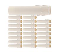 OSALADI 24 Piezas Fundas para Velas de Plástico Blanco PP Seguras y Modernas para Portalámparas de Araña, Diseño Limpio y Ajuste para Decoración de Hogar