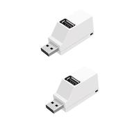 OSALADI 2piezas Mini Hub USB Portátil De Puertos Conexión Directa Diseño Ultra Delgado Compatible Pc y Laptop para Dispositivos USB