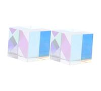 OSALADI 2piezas Prisma Decorativo De Cristal Óptico para Fotografía Adorno Compacto para Hogar y Oficina Reflejo Arcoíris y Separación De