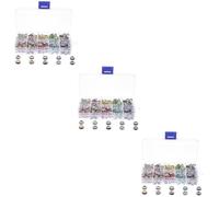 OSALADI 3 Cajas Brazalete de perforación para ultravioleta talón Rosario cuentas espaciadoras sueltas redondas collar de perlas hallazgos de joyería de cuentas espaciadoras planchar