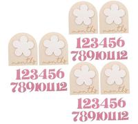 OSALADI 3 Juegos Accesorios de fotografía de bebé Accesorios de fotografía para bebés recién Nacidos Mes Primero Hola de mensuales para bebés señal de Anuncio de bebé de Madera