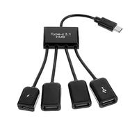 OSALADI 3 Juegos De Concentrador USB 2.0 De 4 Puertos Convertidor De Concentrador Adaptador USB Concentrador USB Alimentado Fácil De Usar
