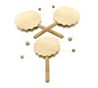 OSALADI 3 Piezas Embrión Juguetes De Campana para Tambores para Tambor De Tambor De Equipo Tambores De Tambor Sonajero Sin Pintar Carraca De Madera