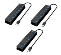 OSALADI 3 Piezas Expansor de Puertos Puerto USB Multiple múltiples USB hub USB concentrador USB alargador USB Puertos USB concentrador de Puerto USB computadora Centro Cambiar AbS