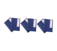 OSALADI 3 Series Cuaderno Retro Diseño Antiguo Y Azul Notepad Para Prácticos Y 2 Piezas X 3