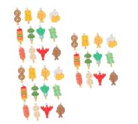 OSALADI 3 Series Encanto De Comida Colgante Por Víspera De Todos Para Chicas Alimento Forma Llave De Moda Hechizas Collar Comida Encantos Joyas De Comida Resina Piezas*3