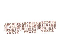 OSALADI 3 Series Letras Marrones De Madera Alfabeto Pequeño Junta Muro Para Letras Madera a Decoración De Corte De Recorte De as De Coffee 26 Piezas X 3