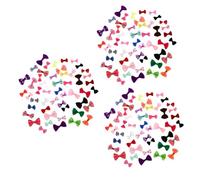 OSALADI 3 Series Mini Lazos Decorativos De Cinta Para Manualidades Arcos De Pequeño Colores Aleatorios Accesorios Para Diy Y Decoración De Fiestas Color 100 Piezas X 3