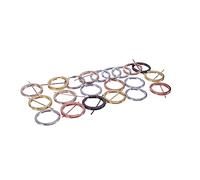 OSALADI 30 Piezas Anillas de Llaveros de Metal de Aros para Llaves Rosa Níquel Negro Anillas Circulares Resistentes para Manualidades y Organización de Llaves