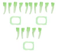 OSALADI 36 Piezas Colmillos Luminosos de Vampiro para Halloween Funda y Uñas de Plástico Que Brillan Oscuridad, Accesorios para Fiesta y Juegos de Terror