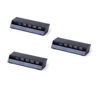 OSALADI 3piezas Hub USB para Adaptador Expansor De Puertos Diseño Elegante y Luz Led Compatible y Pc Carga Simultánea USB