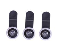 OSALADI 3piezas Lente De Cámara para Smartphone con Clip Lente Macro y Ojo De Compatible con y Color Plateado para Fotografía De Viajes y Retratos
