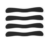 OSALADI 4 Almohadillas de Silicona Negras Onduladas para Pestañas Soporte Reutilizable para Extensiones y Permanente Protección para Frente Accesorios para Salón y Uso en Casa