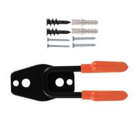 OSALADI 4 Juegos Soporte de Manguera Portamangueras de Acero Inoxidable y PP Negro, Colgador de Pared para Manguera y Cable, para Jardín y Patio, Evita Enredos