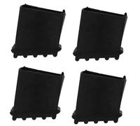 OSALADI 4 Piezas Almohadillas de Goma Antideslizantes, Negro | Repuesto para Escaleras Plegables, Absorción de Impactos, Protege Suelos, Uso en Reforma y Mantenimiento