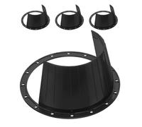 OSALADI 4 Piezas Anillo de Altavoz de Plástico para Coche y Moto 6, 5 | Junta Negra para Altavoces, Diseño Protector, Instalación Sencilla, Uso en Motocicletas y Automóviles