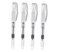 OSALADI 4 piezas Bolígrafos Caligrafía de Punta Suave Pinceles de Nylon Recargables para Estudiantes Escritura y Acuarela Tinta Visible Práctica para Caligrafía y Dibujo