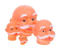 OSALADI 4 Piezas Cabeza de Santa Claus de Vinilo Duradero para Manualidades Navideñas DIY Decoración Festiva para Hogar Escuela y Oficina Accesorio Creativo y Decoración Navideña