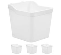 OSALADI 4 Piezas de Organizador de Portavasos de Tablero Perforado Abs Color Claro, Contenedor de Almacenamiento Compacto para Cocina, Taller y Sala de Manualidades, Caja para Tornillos