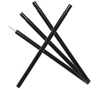 OSALADI 4 Piezas Poste de Tienda de Campaña de Hierro Negro 2.1 Metros 4 Secciones para Camping Función de Aumentar Estabilidad y Fácil de Almacenar