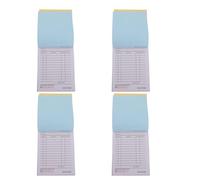 OSALADI 4 Piezas Talonario de Recibos Manuscritos para Pequeñas Empresas 60 Páginas Autocopiativas, Papel Tamaño 13x9.5 Cm, Adecuado para Organización y Registro Portátil