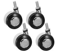 OSALADI 4 Ruedas para Sillas de Oficina Rosca M8, Ruedas Giratorias Silenciosas de 1.5 Pulgadas, Resistentes para Muebles y Suelos Duros, Repuesto para Escritorios y Muebles de Oficina