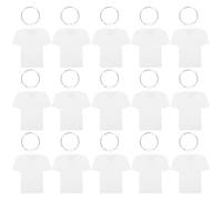 OSALADI 40 Llaveros Mdf en Blanco para Sublimación Diy, Llaveros de Fibra Mdf 5 Cm, Set de 40 Piezas para Manualidades, Accesorios para Prensa Térmica y Regalos Personalizados