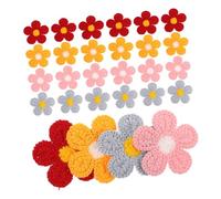 OSALADI 40 Piezas Parches Bordados Forma de Flor de Tela para Ropa Mochilas Sombreros Proyectos DIY Manualidades