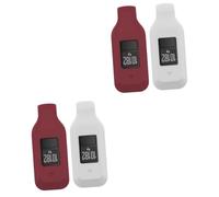 OSALADI 4piezas Soporte Clip De Silicona Para Pulsera Vivofit Color Blanco y Rojo Clip Resistente Al Agua Accesorio Para Reloj Inteligente