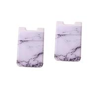 OSALADI 4piezas Tarjetero Adhesivo De Mármol para Teléfono Móvil Soporte Práctico para Tarjetas y Doble Pack Color Blanco Compatible Móviles