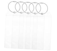 OSALADI 5 Fundas para Tarjetas de Identificación con Soporte Inoxidable Pack para Profesionales y Estudiantes Transparente y Resistente al Agua