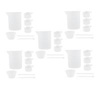 OSALADI 5 Juegos Tazas Medidoras de Silicona para Kit de Herramientas para Manualidades para y Medición de Resina Incluye Tazas Graduadas Varillas Mezcladoras