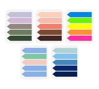 OSALADI 5 Paquetes Packs de Etiquetas de Página Coloridas Marcadores Adhesivos para Oficina Estudio y Diseño y Portátil para Organización y Notas