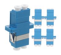 OSALADI 5 Piezas Adaptador de Óptica LC Dúplex con Acoplador de Brida para Conexión Estable Material Plástico Duradero Fácil Instalación Redes y de