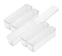 OSALADI 5 Piezas Caja Almacenamiento Sellos Oficina Blanco Transparente Caja con Tapa Deslizante para Diario Sello Empresa
