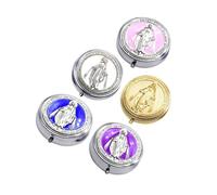 OSALADI 5 Piezas Caja Metálica para Estuche Compacto para Primera Comunión con Diseño Vintage Protección Portátil para y Recuerdos Religiosos