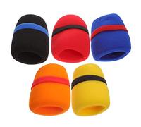 OSALADI 5 Piezas Cubierta Del Micrófono Accesorios De Micrófono Parabrisas Del Micrófono Barras Cubierta De Polvo De Micrófono Tapa De Parabrisas De Micrófono Universal Protector Esponja
