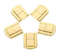 OSALADI 5 Piezas de Pestillos de Palanca Estilo Retro para Cajas de Madera, Herrajes de Cierre de Hebilla Metálica Dorada 31x24 Mm, Cerradura Segura para Cofres y Joyeros Vintage