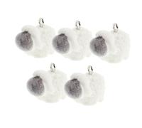 OSALADI 5 Piezas Oso Colgante Hechizas Oveja Felpa Pequeños Encantos Pata Mini Animal De Peluche En Miniatura Mascota Para Conformado Chicas Encantos De Mini Osos El Plastico