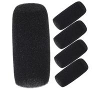 OSALADI 5 Piezas Parabrisas De Micrófono Filtro De Micrófono Cubierta Del Micrófono Del Auricular Parabrisas Para Micrófono Accesorios De Karaoke Protector De Micrófono Esponja Black