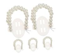 OSALADI 5 Pulseras De Flores De Perla Con Ramillete Accesorio Artificial Para Despedida De Soltera Pulsera Elástica Para Mujer Delicadas Damas De Honor Para Graduación Accesorios De
