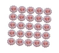 OSALADI 50 Piezas Accesorios DIY Forma de Flor Embellecedores de Decoración de Cabello y Manualidades Material Abs Color Café