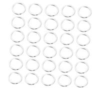 OSALADI 50 piezas Anillos de Inoxidable Anillas Planas para Llaveros y Manualidades Resistente y Duradero para Organización de Claves y Proyectos DIY