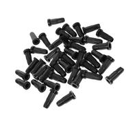 OSALADI 50 Piezas Manguito de Goma de Rueda Universal de plástico Accesorios para sillas Manguitos Redondos para Ruedas Tapas de Rueda de Silla de Repuesto el plastico Black